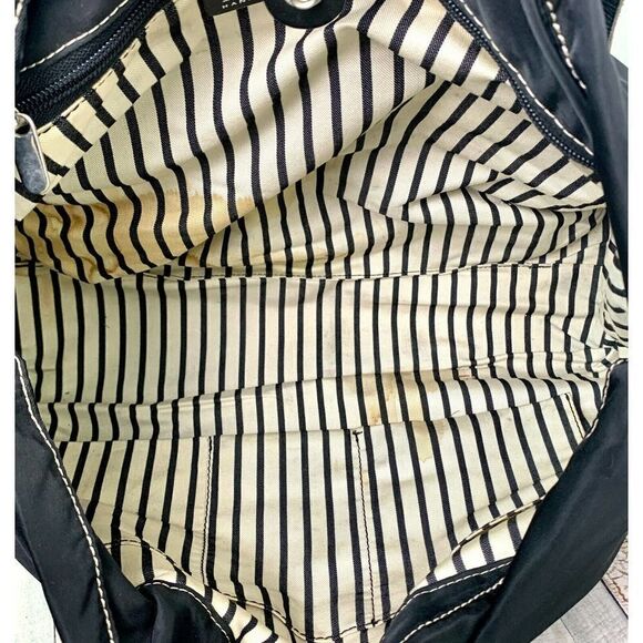 FRANK DANIEL ITALY BLCK NYLON GENUINE LEATHER TOTE CARRY-ON SHOULDER BAG HANDBAG - Picture 11 of 12